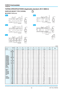 TAPING SPECIFICATIONS (Applicable standard JIS C 0806