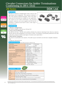 Circular Connectors for Solder Terminations Conforming to JIS