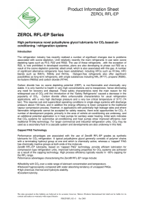 Product Information Sheet ZEROL RFL-EP Series