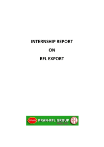 internship report on rfl export - BRAC University Institutional