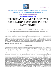 performance analysis of power oscillation damping using sssc facts