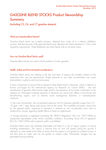 Gasoline-blend-stocks product stewardship summary