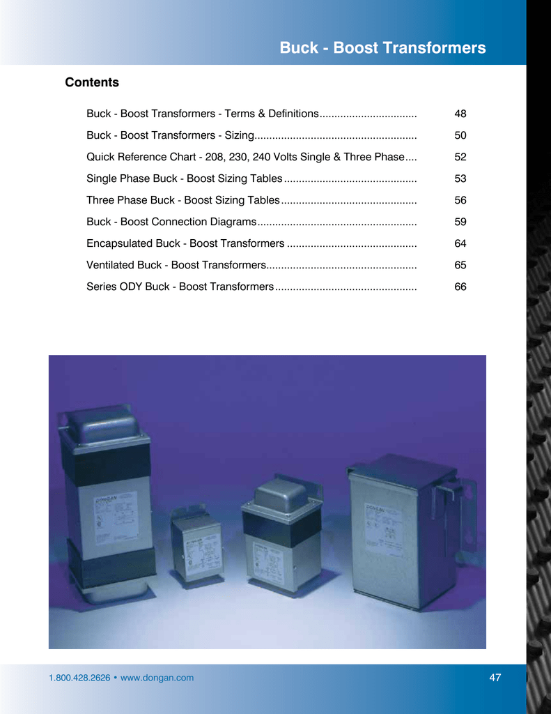 Transformer Sizing Chart