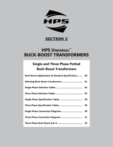 BUck-BooSt tranSformerS - Hammond Power Solutions