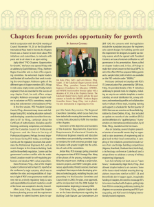 Chapters forum provides opportunity for growth