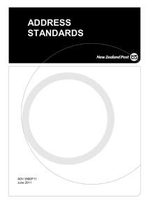 Address standards - New Zealand Post