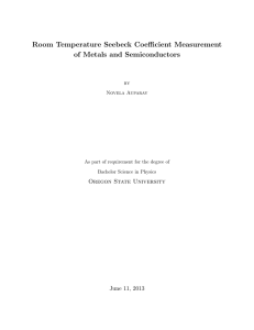 Room Temperature Seebeck Coefficient Measurement of Metals