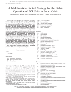 A Multifunction Control Strategy for the Stable Operation of DG Units