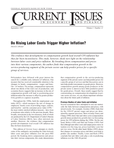 Do Rising Labor Costs Trigger Higher Inflation?