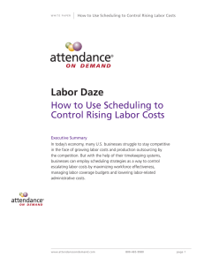 How to Use Scheduling to Control Rising Labor Costs