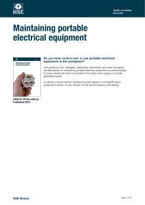 Maintaining portable electrical equipment