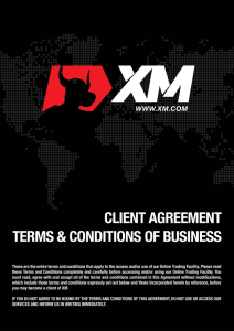 XM, Client Agreement - Terms and Conditions of Business