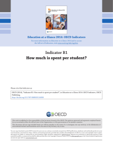 Indicator B1 How much is spent per student?