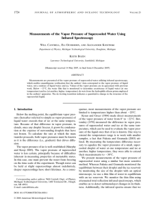 Measurements of the Vapor Pressure of Supercooled