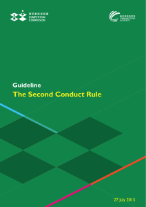 The Second Conduct Rule - Competition Commission