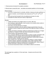 9q1 Homework 17 Due Wednesday 17/2 /11 1. Check previous