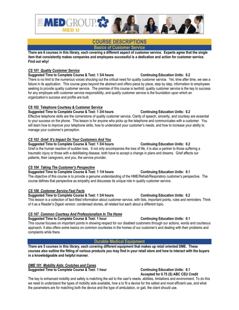 Course Descriptions