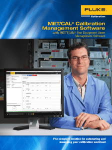 MET/CAL Plus Calibration Management Software