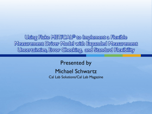Using Fluke MET/CAL® to Implement a Flexible Measurement