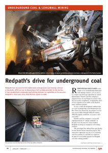 Redpath`s drive for underground coal