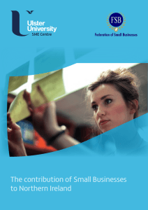 The contribution of Small Businesses to Northern Ireland