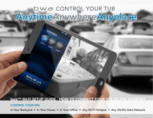 bwa™ Connecting To Your Tub Guide