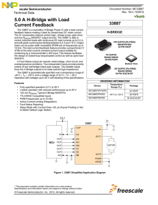 MC33887, 5.0 A H-Bridge with Load Current Feedback