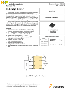 MC33186, H-Bridge Driver - Data Sheet