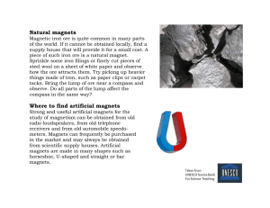 Natural magnets Where to find artificial magnets