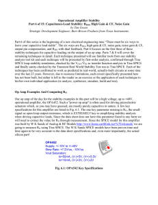 Operational Amplifier Stability