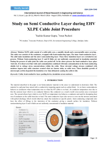 Study on Semi Conductive Layer during EHV XLPE Cable Joint