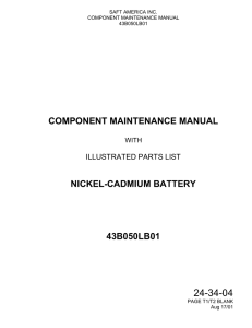 component maintenance manual nickel-cadmium battery