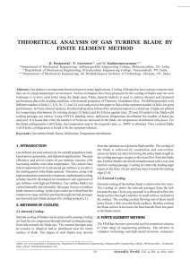 Theoretical Analysis Of Gas Turbine Blade By Finite Element Method