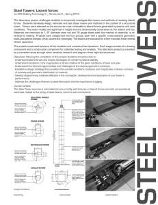 Steel Towers: Lateral forces