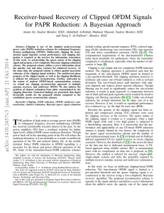 Receiver-based Recovery of Clipped OFDM Signals for