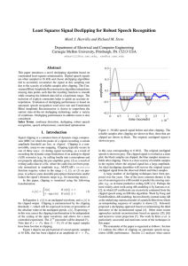 Least Squares Signal Declipping for Robust Speech Recognition