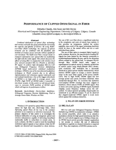 Performance of clipped OFDM signal in fiber