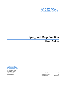 lpm_mult Megafunction User Guide