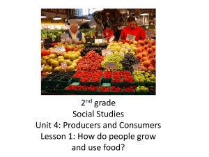 2nd grade Social Studies Unit 4: Producers and Consumers Lesson 1