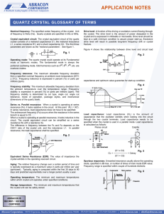 Quartz Crystal Glossary of Terms