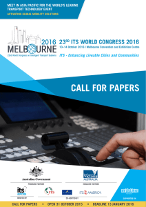 call for papers - ITS World Congress 2016