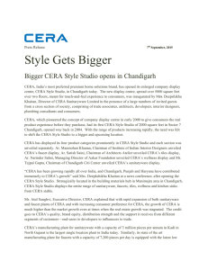 Style Gets Bigger - CERA Sanitaryware