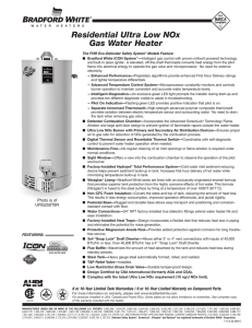 Residential Ultra Low NOx Gas Water Heater