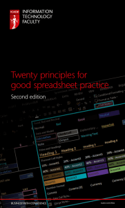 Twenty principles for good spreadsheet practice