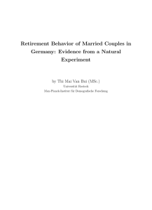 Retirement Behavior of Married Couples in Germany