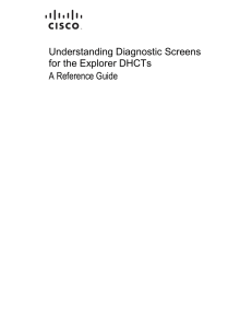 Understanding Diagnostic Screens for the Explorer DHCTs