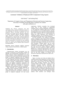 Automatic Validation of Deployed J2EE Components Using Aspects