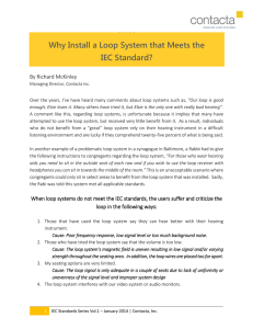 Why Install a Loop System that Meets the IEC Standard?