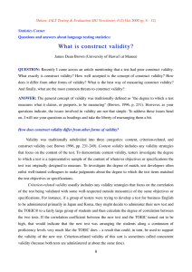 What is construct validity?