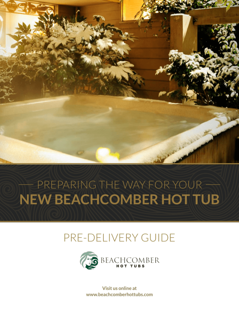 Beachcomber Pre Delivery Guide Beachcomber Pre Delivery Guide